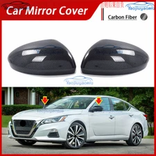 For Nissan Altima 2019-2022 Carbon Fiber Side Door Rearview Mirrors Cover Trim