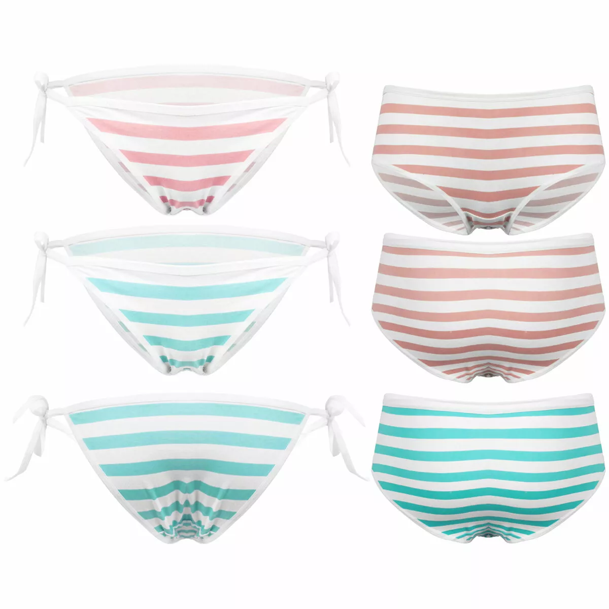 Cute Cotton Stripe Panties Briefs Japanese Style Anime Cosplay Bikini  Underwear