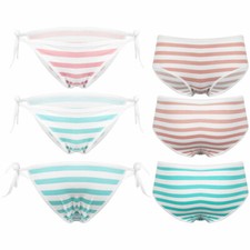 Kawaii Stripe Print Panties Japanese Sweet Women Cotton Underwear G-string Brief