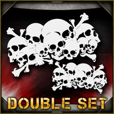 Skull Background 5 Double Set Airbrush Stencil Template Airsick