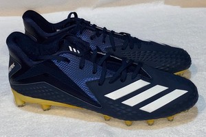 navy blue and gold football cleats