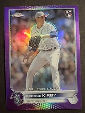 2022 TOPPS CHROME UPDATE GEORGE KIRBY #USC101 DEBUT PURPLE REFRACTOR ROOKIE RC 2