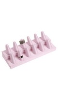 Pink Satin Finished Twelve Ring Finger Display 8l X 3 1/4w X 2 1/2h Pink Satin Finished Twelve Ring Finger Display 8l X 3 1/4w X 2 1/2h