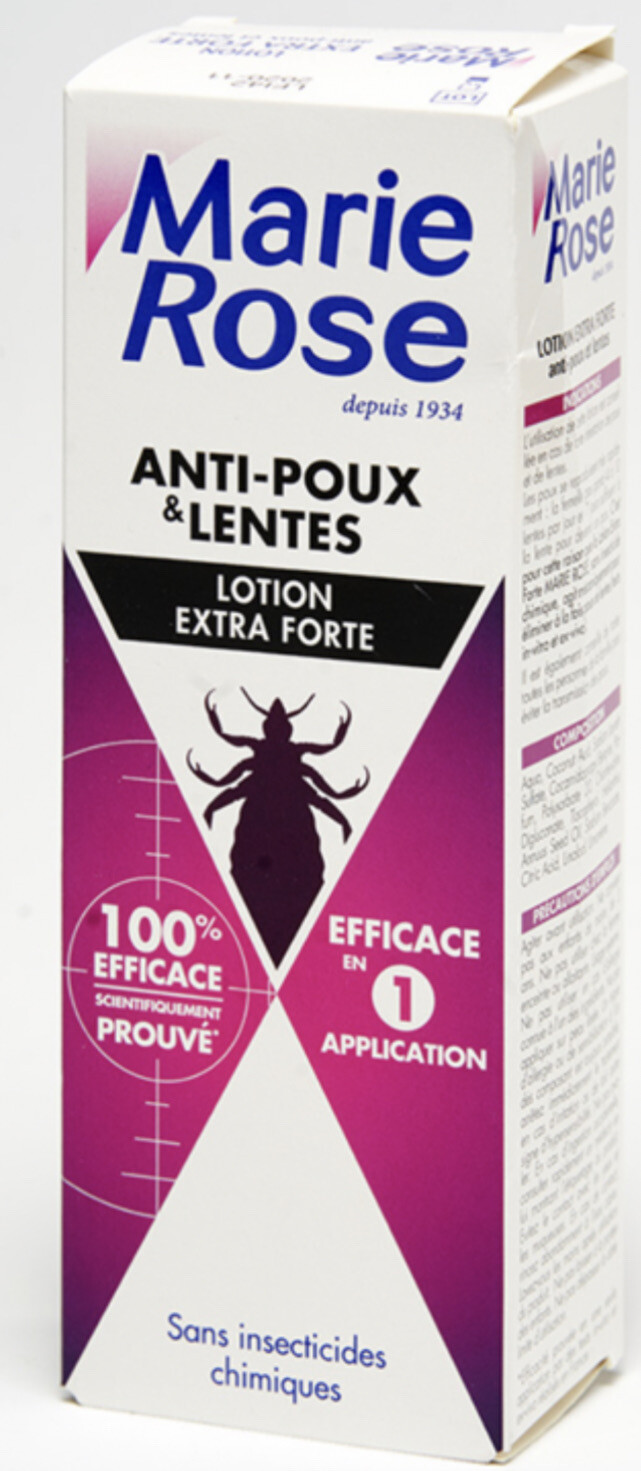 Lotion extra forte MARIE ROSE anti-poux élimine radicalement œufs et insectes