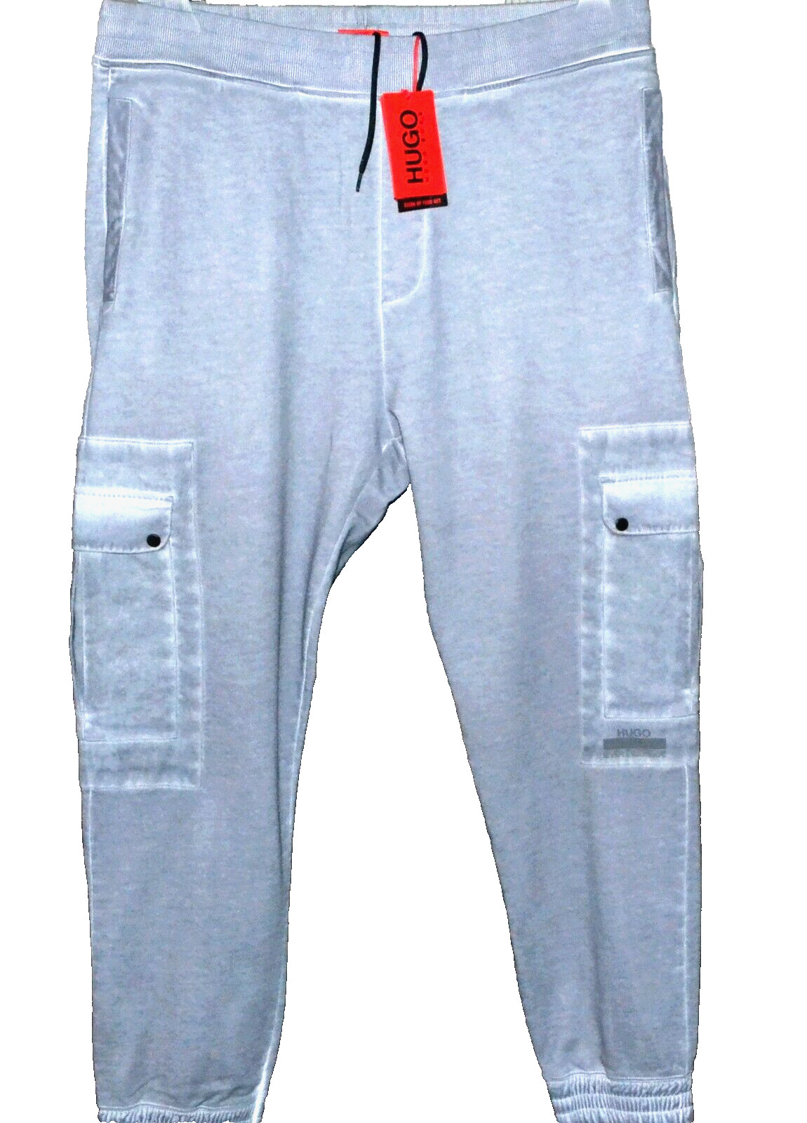 Hugo Boss Design Men's Metallic Dordona Cargo Jogger Cotton Sweatpants Sz 2XL image 2
