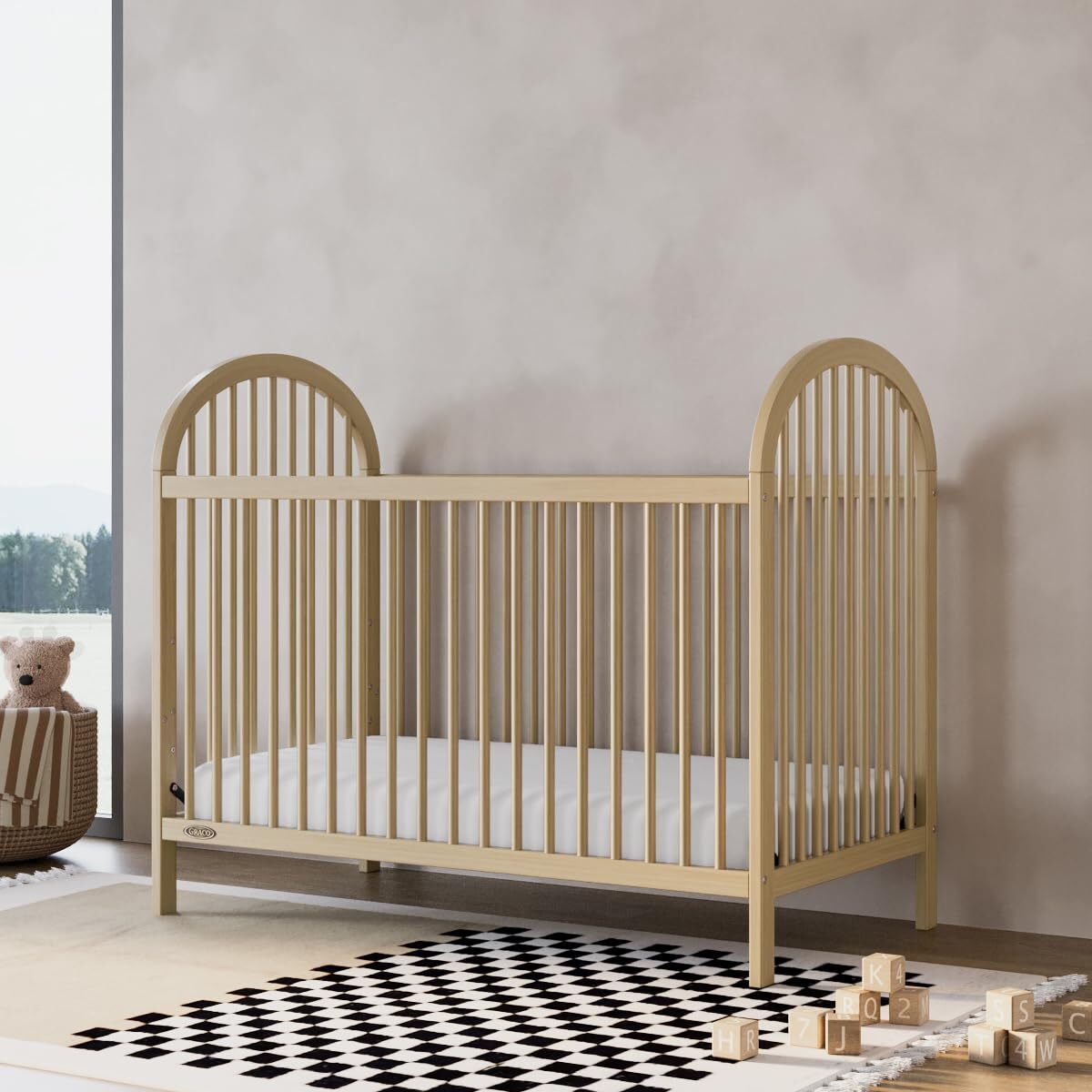 Olivia 3in1 Convertible Crib (Driftwood) GREENGUARD Gold Certified