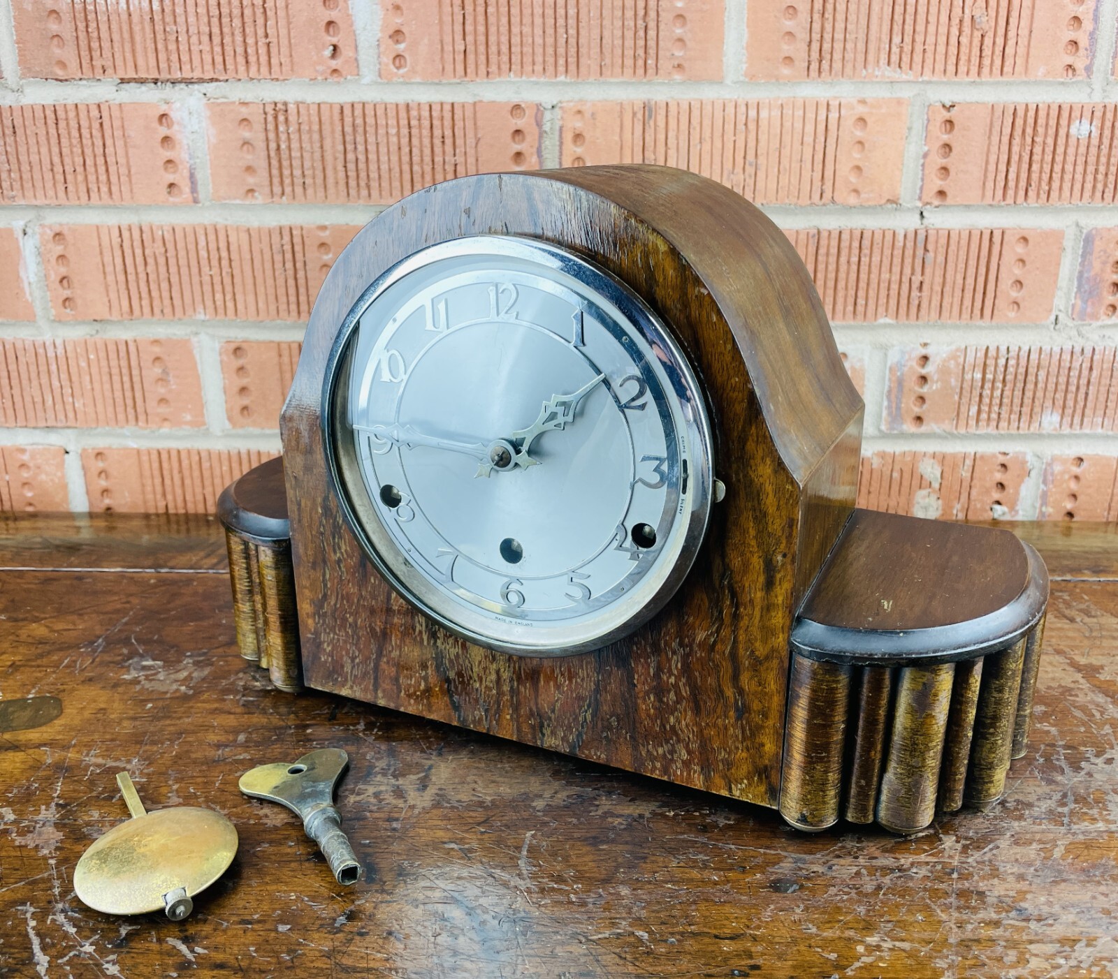 Art Deco Westminster Musical Chiming Mantel Clock 8 Day Perivale Anvil