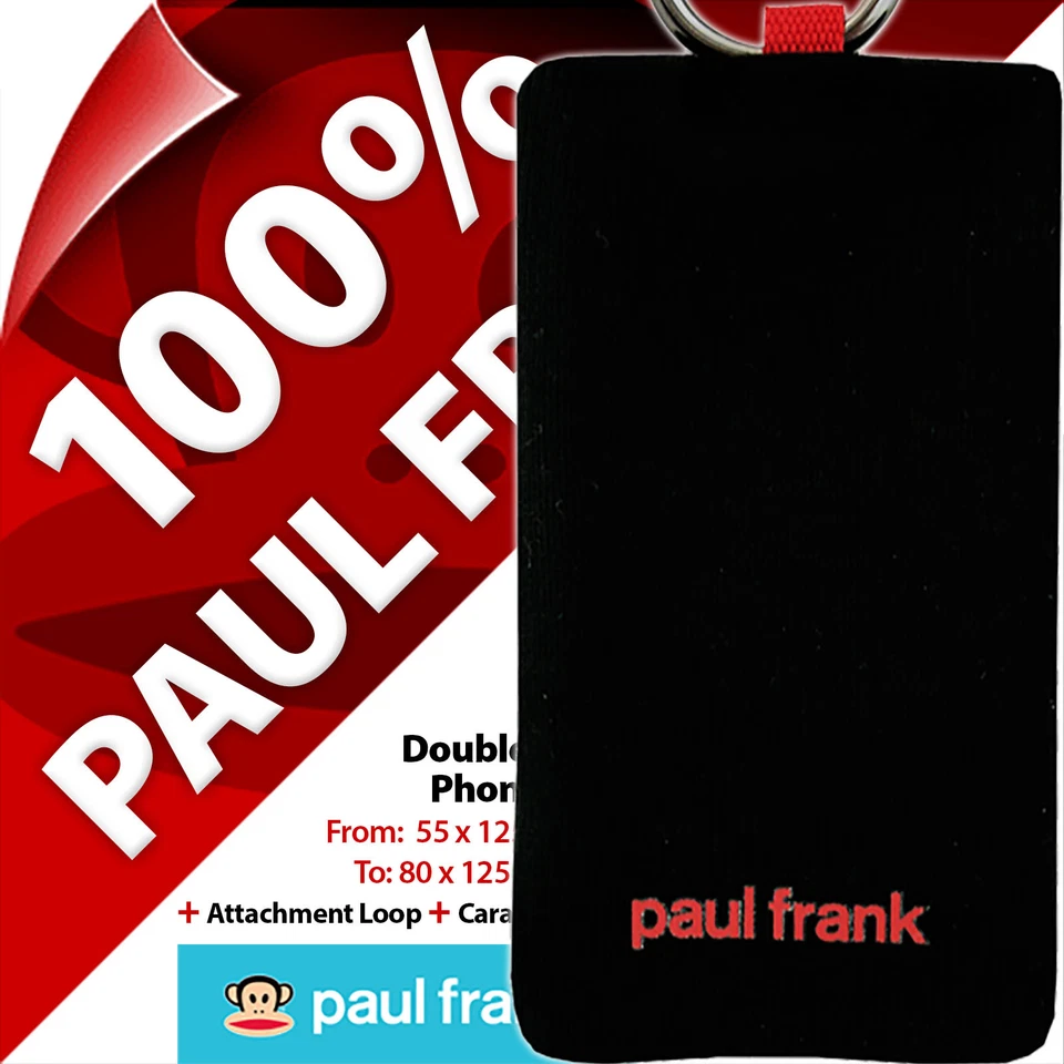 Paul Frank Phone Sock Case Cover Semi Universal Bag Mobile Smart Digital Cameras - Image 3 of 4