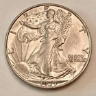 1939 S Walking Liberty Half Dollar - AU / UNC