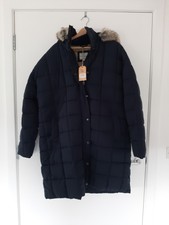 Fatface Coat Sienna Quilted Navy Size 20
