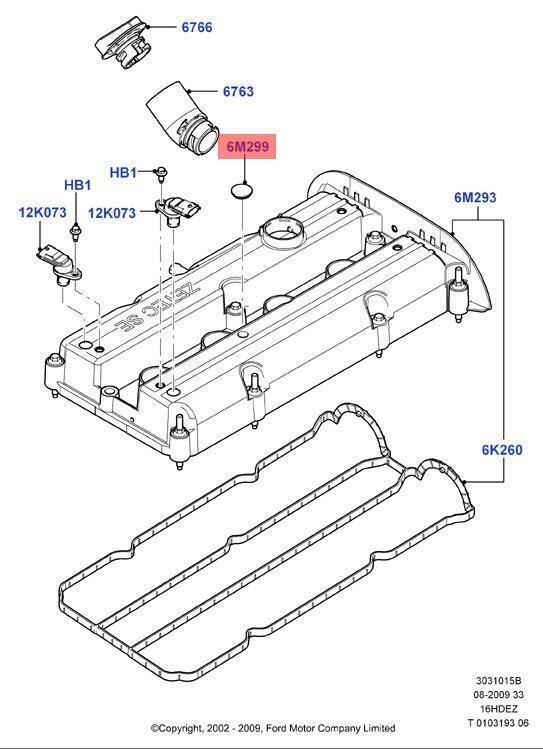 Genuine Ford Cylinder Head Cover Mounting Plug 1349201 for sale  