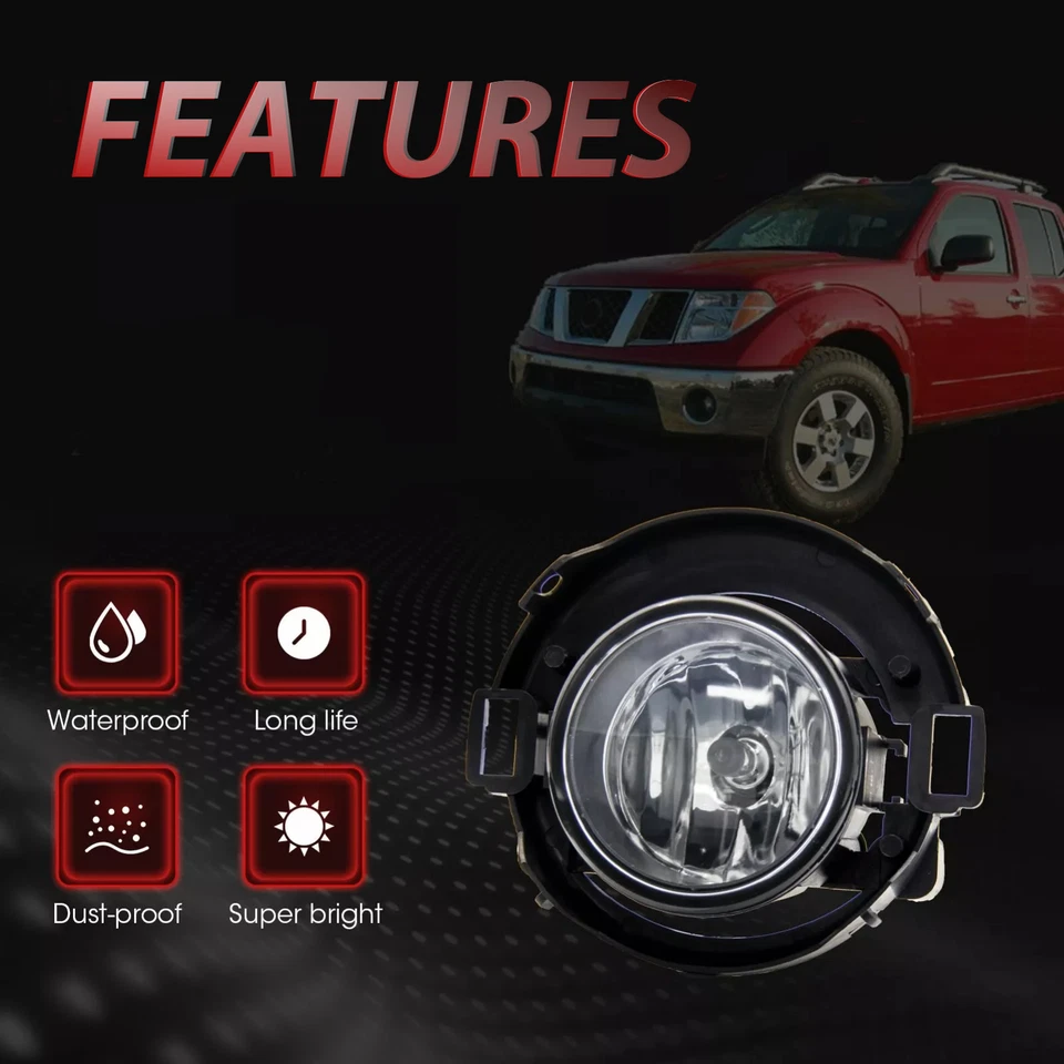 Luces antiniebla luces de parachoques para Nissan Frontier 2005-2015 Nissan Xterra 2010-2019 Foto 3 de 4