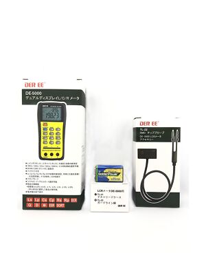LCRメーターDER EE　DE-5000 デュアルディスプレイL/C/R DER EE DE-5000 Handheld LCR Meter with TL-21 TL-22 TL-23 FULL SET