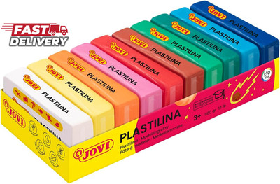 Jovi - Non Drying Modeling Clay, 1.1 Lb of Endlessly Reusable Plasticine, Set of