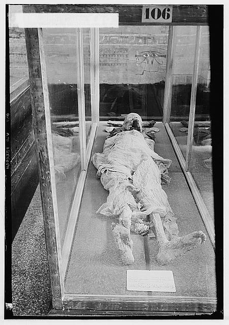 Pharoah's Mummy,Cairo Museum,Egyptian VIews,Egypt,American Colony Photo