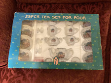 New in Box Vintage Delton Miniatures Tea Dish Play Toy Set Noah's Ark Ceramic