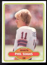 TOPPS 1980 225 PHIL SIMMS ROOKIE