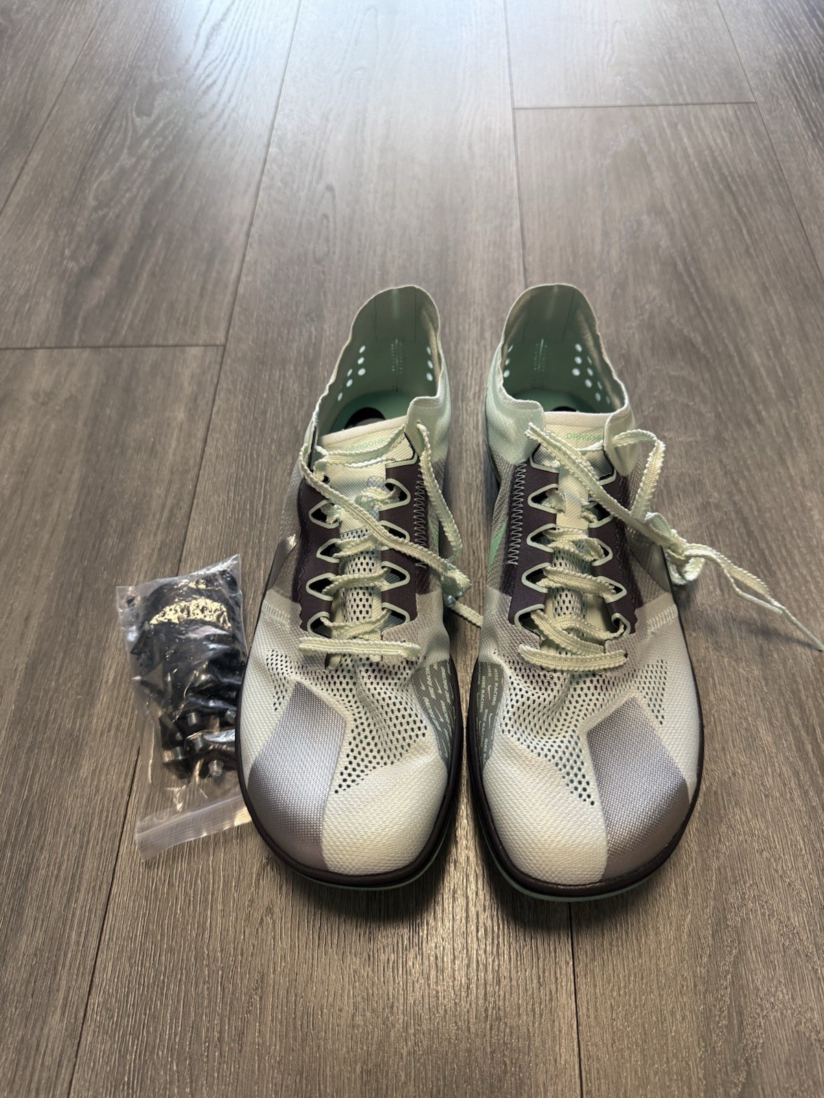 Nike Zoom Dragonfly XC Cross-Country Spikes Mens Sz 9.5 Green Silver DX7992-300 thumbnail 3