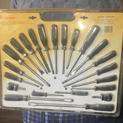 #ad Alltrade 536 W 22 22pc Chrome Screwdriver Set Black Box Case Included $15.00