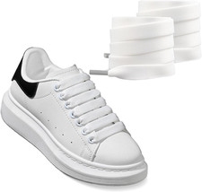 2 Paare Flache Dicke Schnürsenkel für Alexander McQueen Turnschuhe, Ø12mm Jumbo 