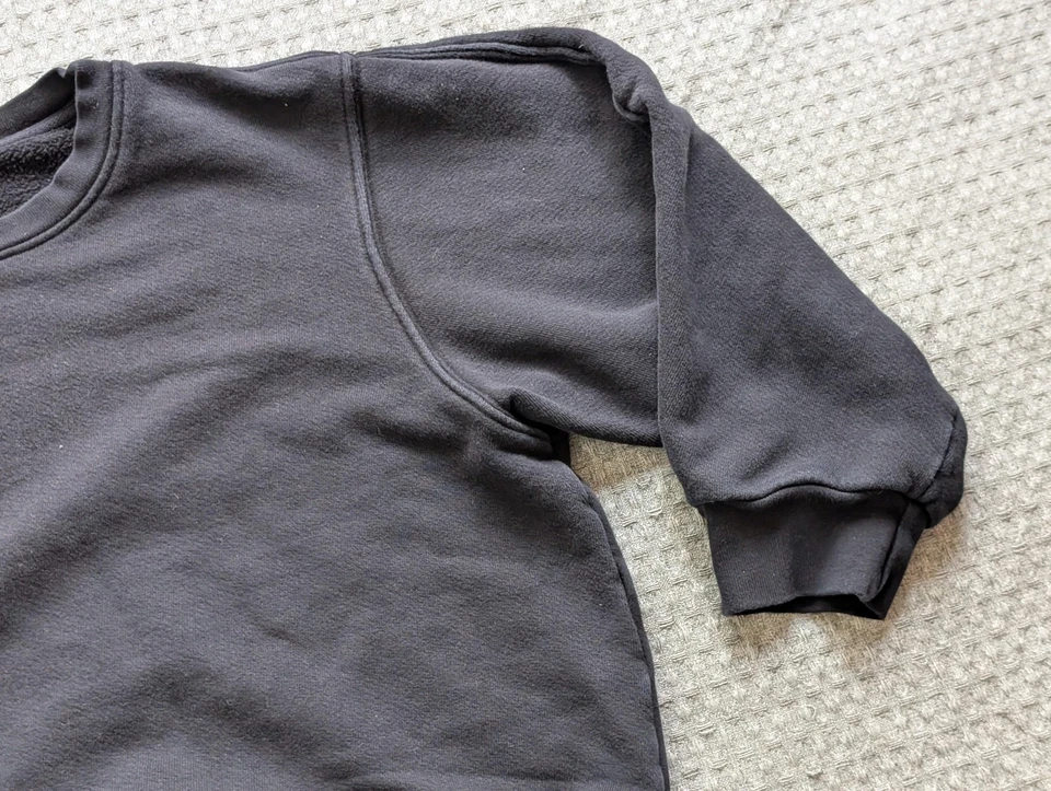 Sudadera Sundry Mujer 2 Mediana Negra Recortada Cuello Redondo 100% Algodón Hecha en EE. UU. Foto 4 de 4