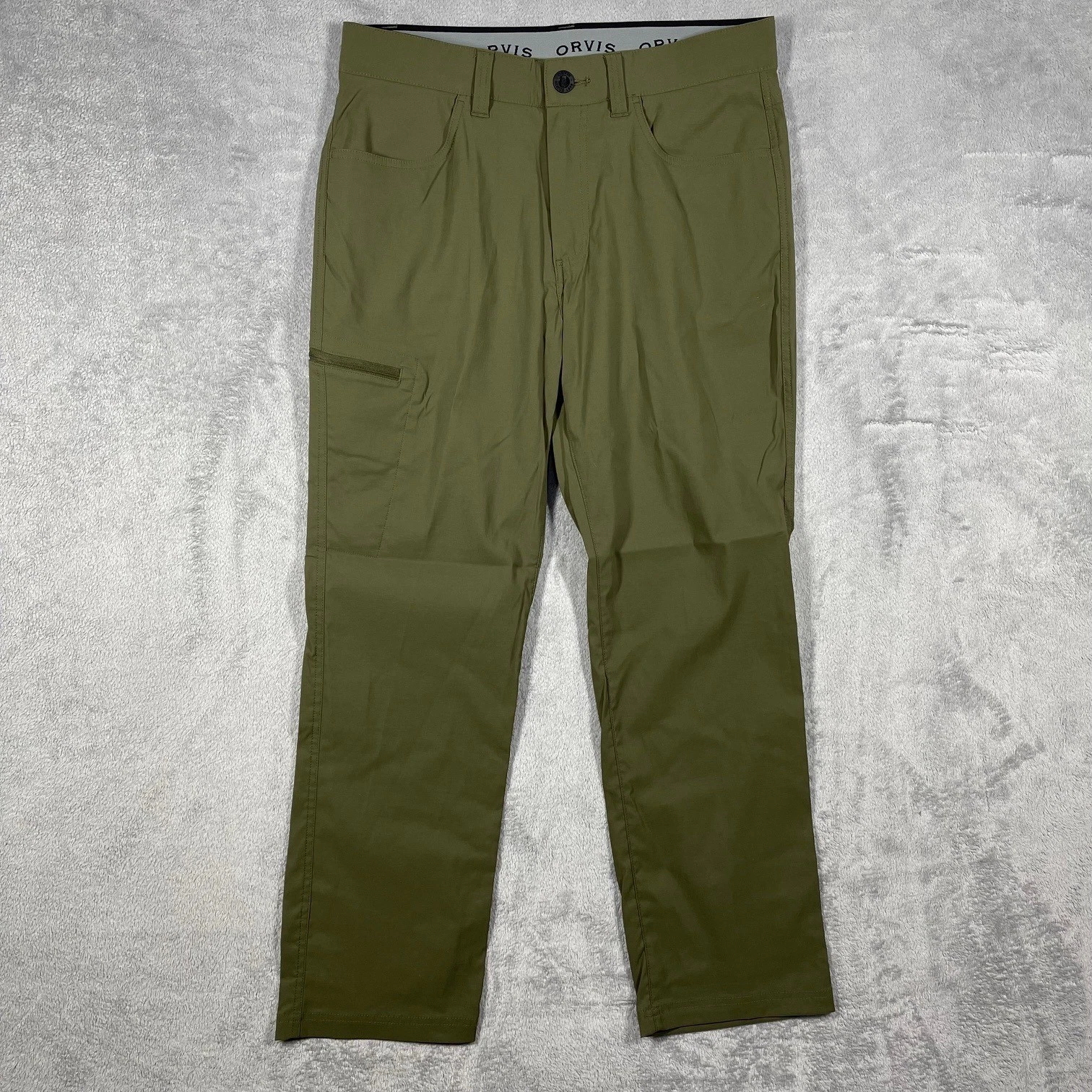 Orvis Outdoor Performance Pants Mens 32x29 Green Water Repellent Stretch Hiking