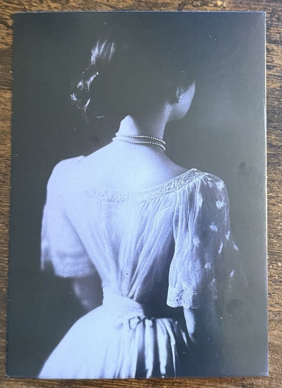 Black White Victorian Woman Back Dress  Postcard PC230 Ephemera Card Wall Art