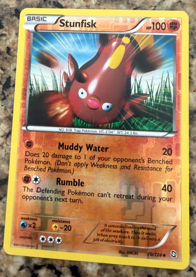 Stunfisk 70/124 Uncommon - Black & White Dragons Exalted - Pokemon TCG NM