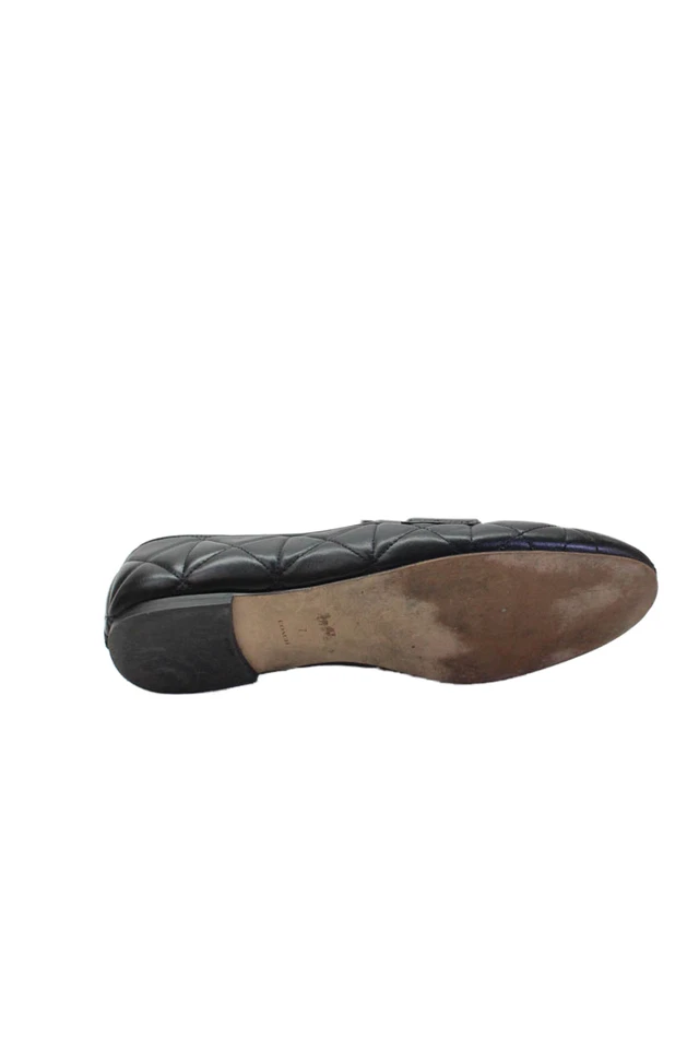Coach Womens Quilted Leather Slip On Loafers Black Size 7 - Image 4 of 4