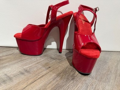 Pleaser shoes red Adore-709 Ankle Strap Sandal, size 9