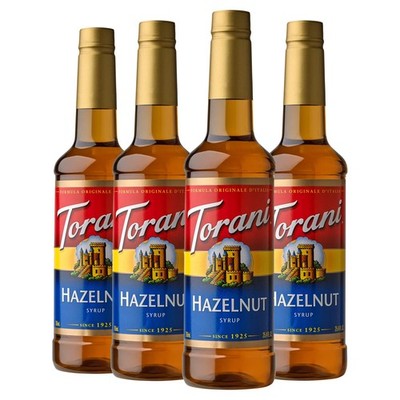 Torani Syrup, Hazelnut, 25.4 Ounces Pack of 4