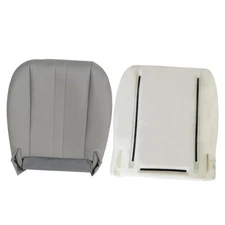  Driver Or Passenger Side Bottom Leather Seat Cover & Foam Cushion Pad Gray 