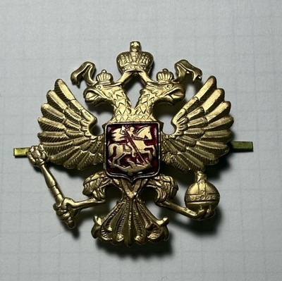 Badge Pin Cockade,Kokarda Cap,Double headed Eagle Simbol of Russian Fed Me