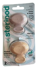 Steripod Fresh Scent Toothbrush Protectors - 2 Count - Neutral Colors - Ex: 8/26