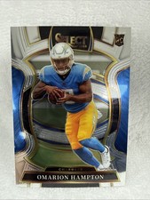Omarion Hampton 2025 Panini Select NFL RC Silver Prizm Concourse Rookie Chargers
