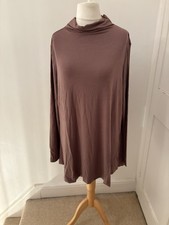 Amazon Essentials Women's Jersey Long-Sleeve Mock Neck Swing Tunic Dark Taupe XL