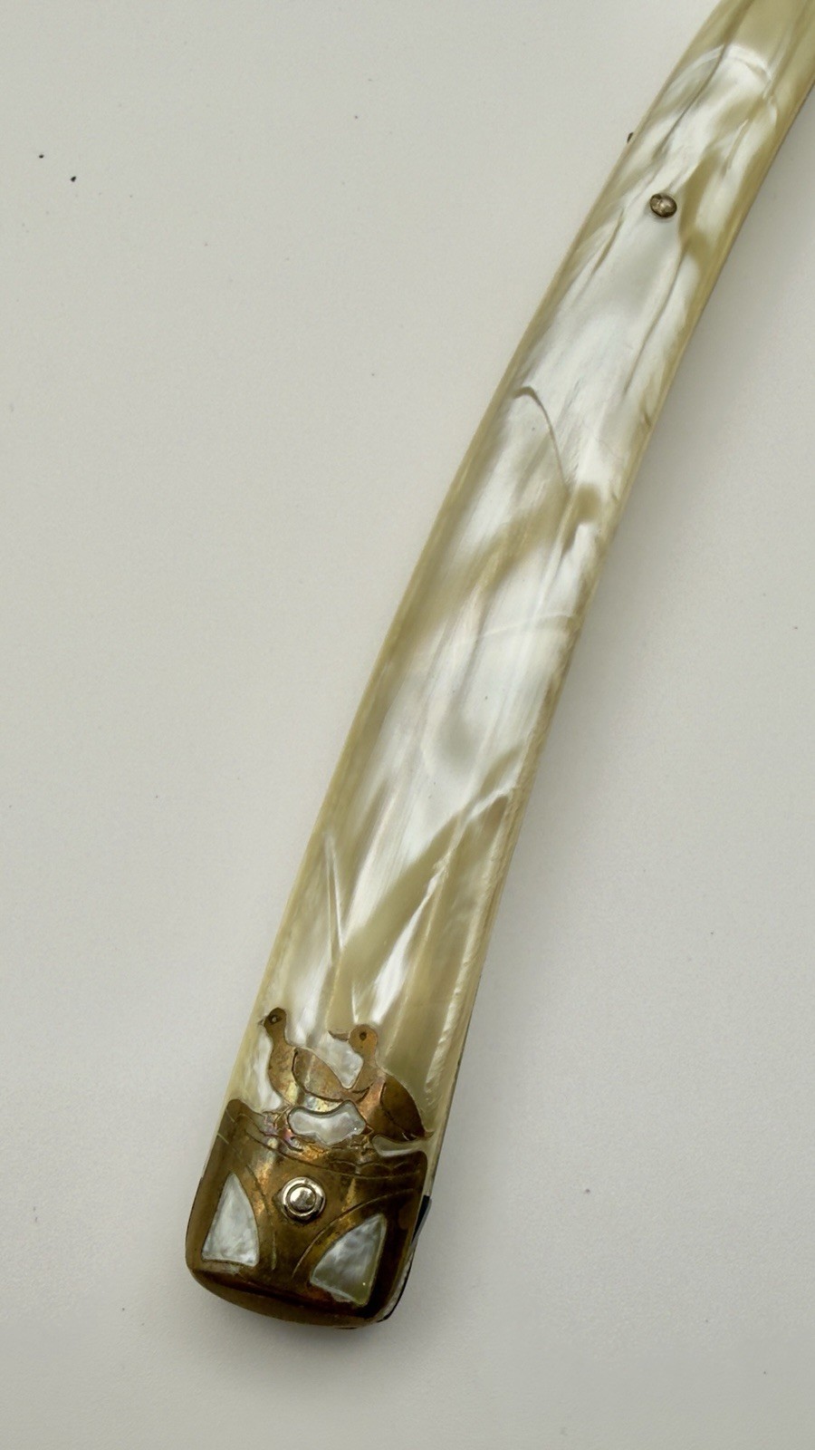 Vintage Dubl Duck Pearlduck 9/16 Round Point Wonderedge Straight Razor