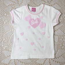 Vintage 1990s Barbie Girls 6 Puffy Heart Logo Fitted Ringer Tee Shirt