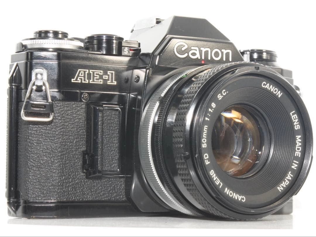 Canon AE-1 Black Film Camera with FD 50mm f1.8 Lens Tested Condition
