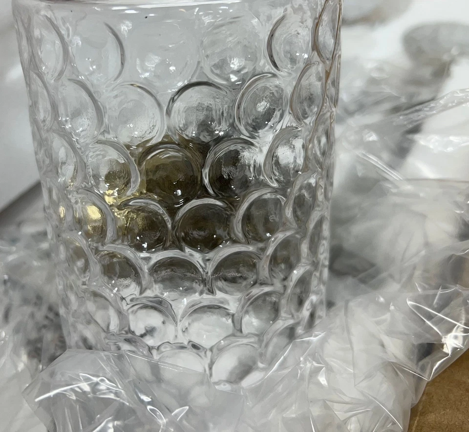 Claire artesanal 21,13 pulgadas Vidrio burbuja transparente con acabado de latón de 3 luces Foto 3 de 3