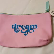 Pink  Blue Multicolor Makeup Bag Set Zipper Fabric Cosmetic Pouches