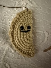 Handmade Crochet Pierogi Amigurumi Ornament Kitchen Stuffed Food