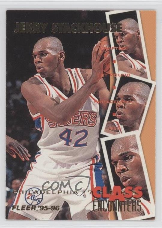 1995-96 Fleer Class Encounters Jerry Stackhouse #33 Rookie RC 0e3