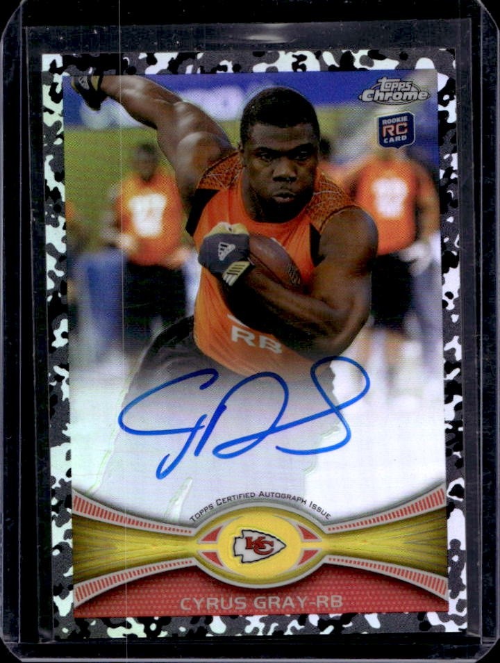 Cyrus Gray Topps Chrome #49 Autograph Camo Refractor