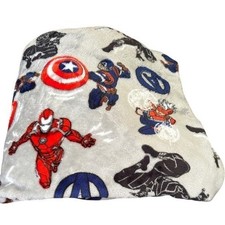 The Big One Kids Marvel Avengers Gray Plush Oversized Throw Blanket 5ft by 6ft