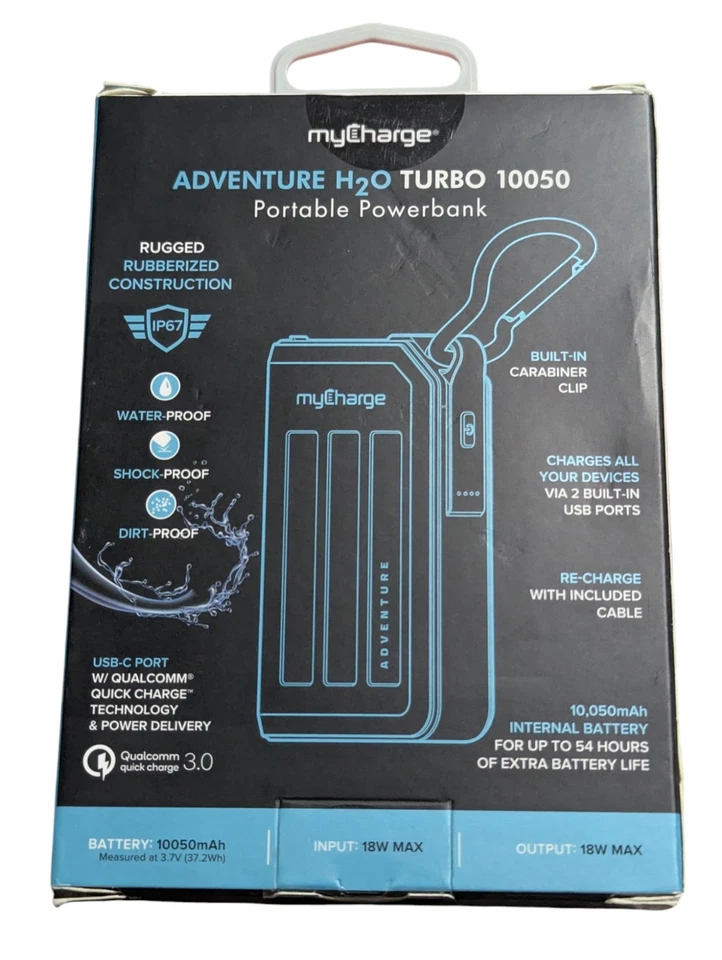 H4. myCharge - Adventure H2O Turbo 10,050 mAh Portable Charger, Cell Phones - Image 2 of 4