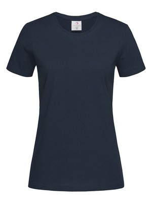 STEDMAN T-Shirt CLASSIC-T FITTED WOMEN Donna Jersey Kurzarm BLUE MIDNIGHT