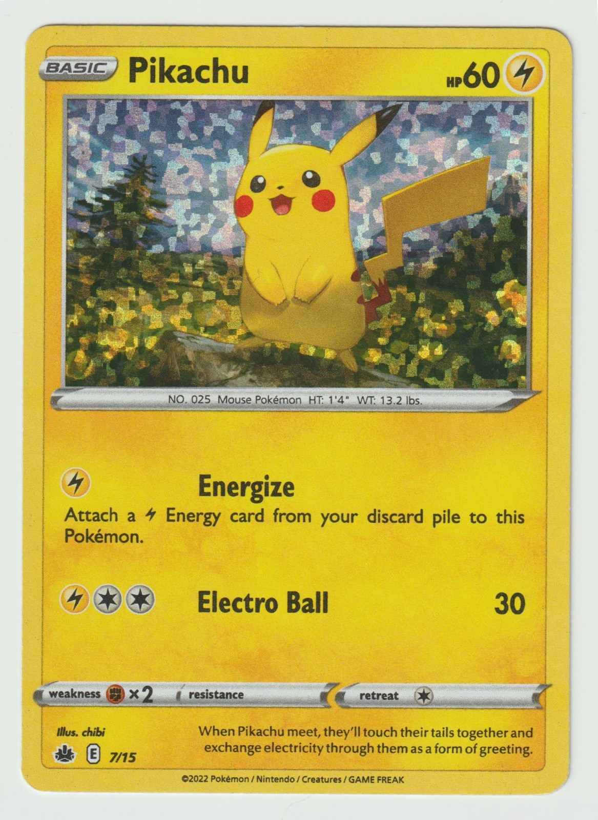 LP Pikachu - 7/15 Promo Holofoil MCD22 007/015 Pokemon TCG
