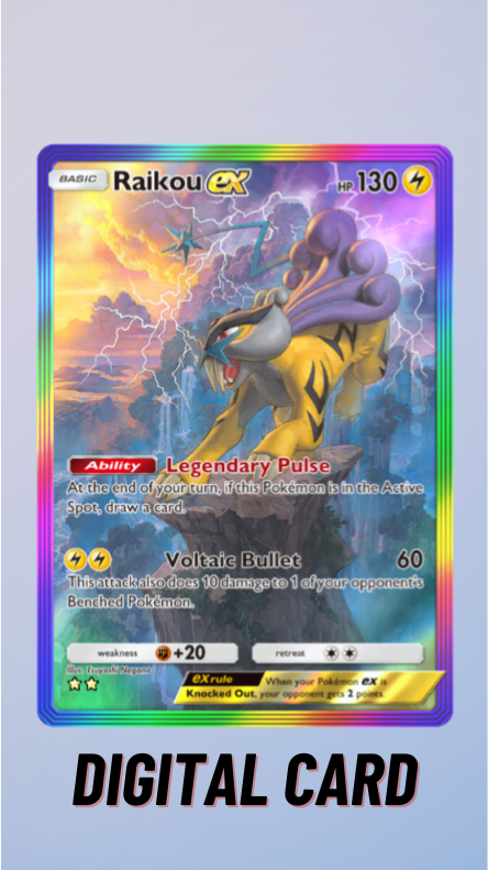 raikou ex pokemon card price Rainbow Secluded Springs TCG Pocket 2 Star (English) Description coming soon... Raikou EX #25 Prices |
