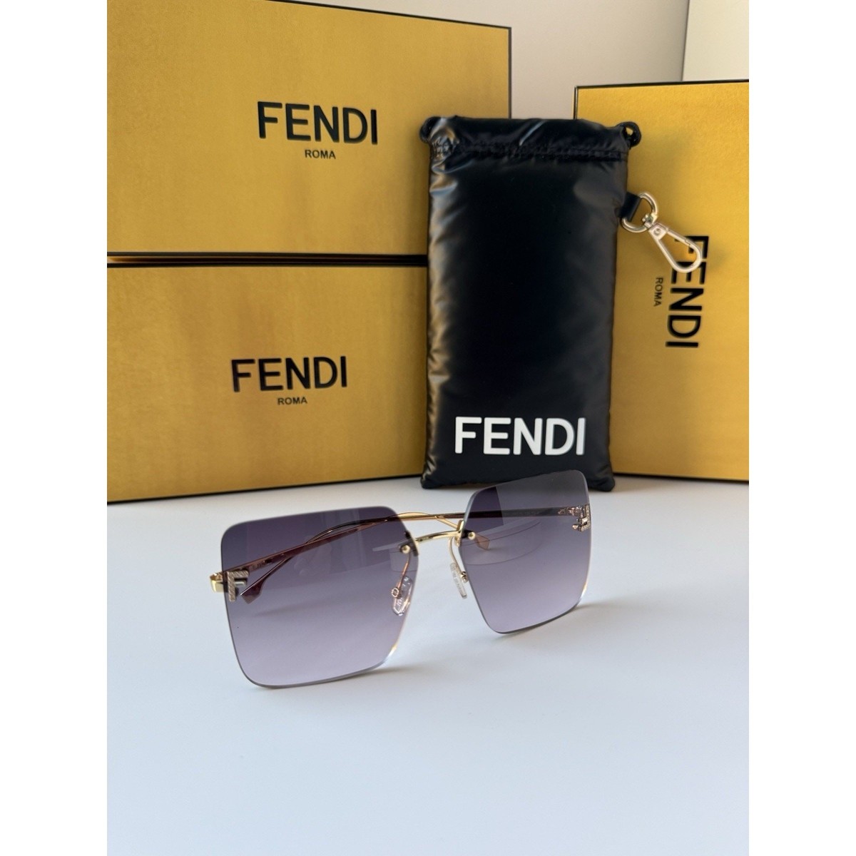 FENDI FIRST CRYSTAL FE4082US 30Y Gold Purple Gradient Women